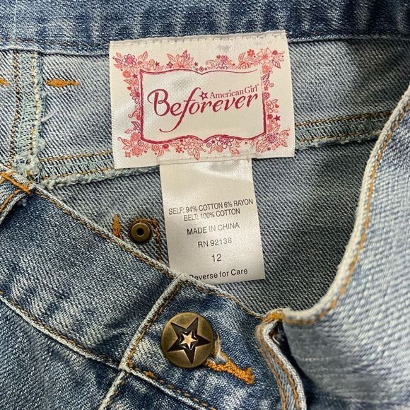 Girls AMERICAN GIRL Beforever Jean Skirt - Picture 3 of 3